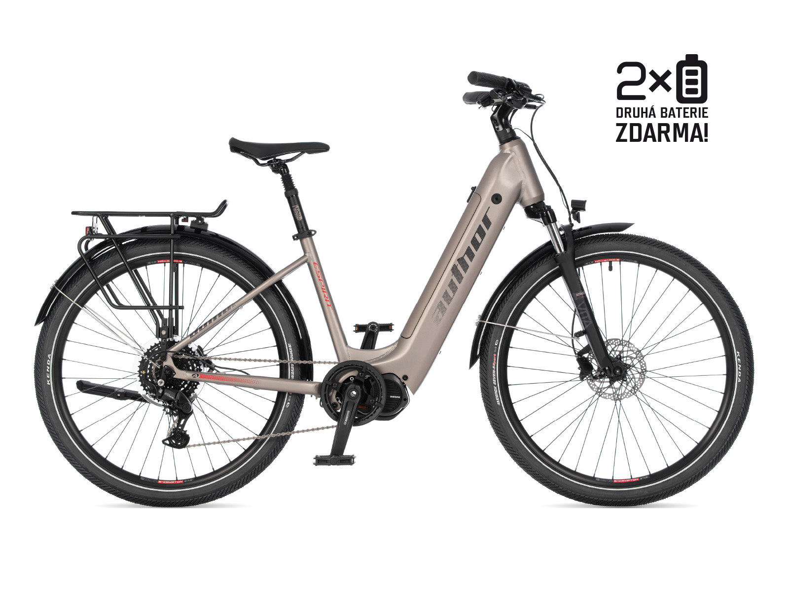 Elektro bicykel Author Espirit titánový-čierny 2026 + 2.batéria zdarma!