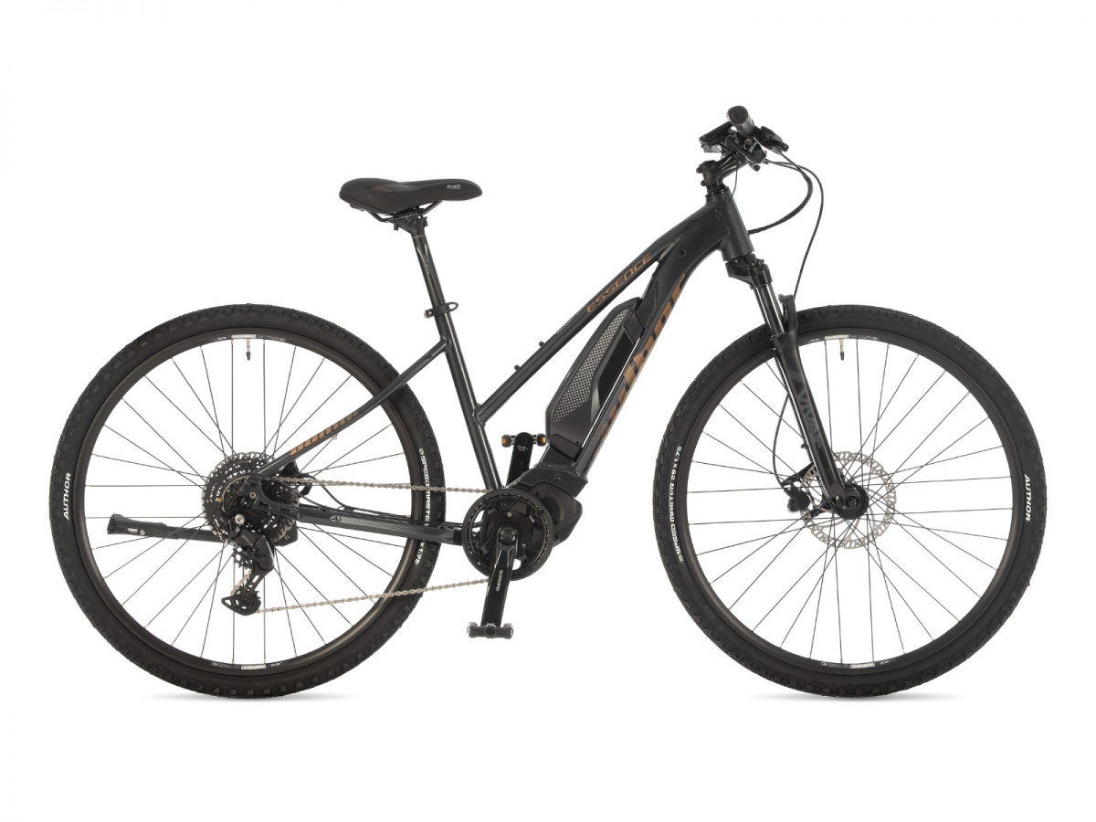 Elektro bicykel Author Essence šedá-zlatá-čierna 2025