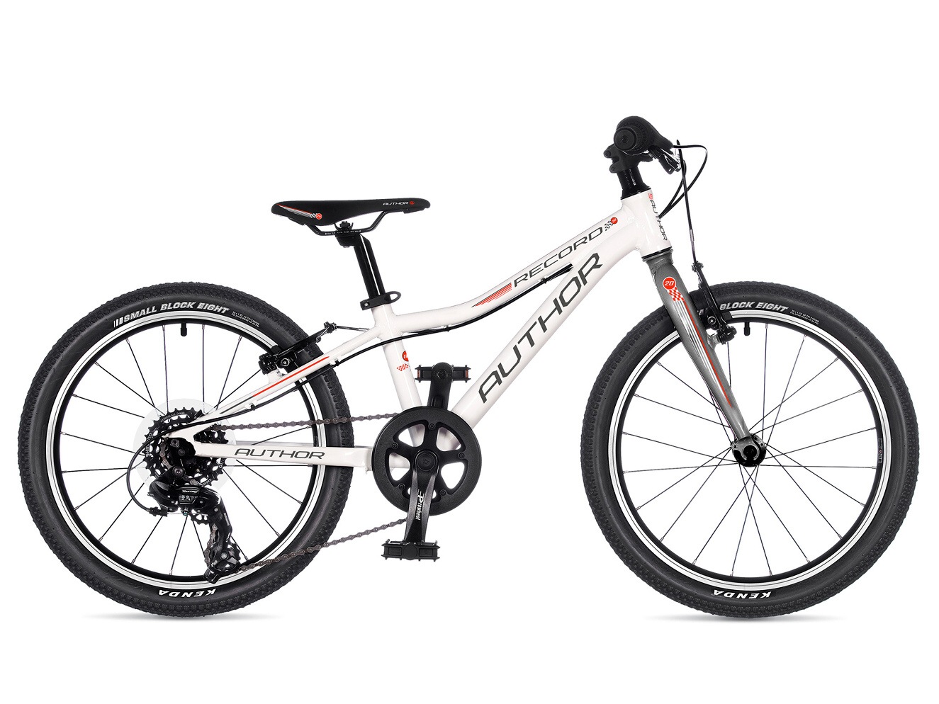 Bicykel Author Record 20 biely-strieborný 2025