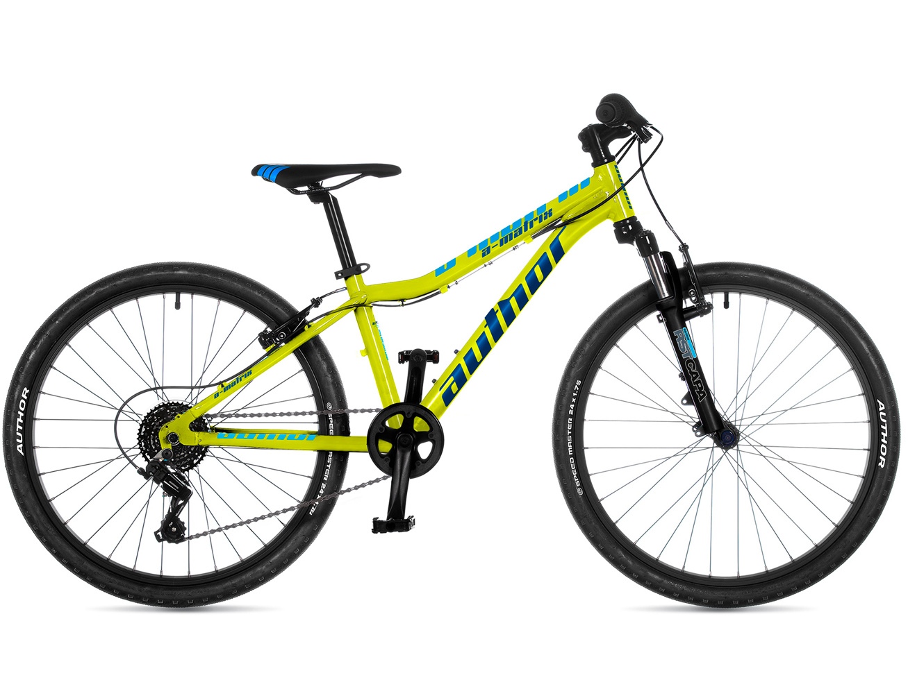 Bicykel Author A-Matrix 24 limetkový-čierny 2025