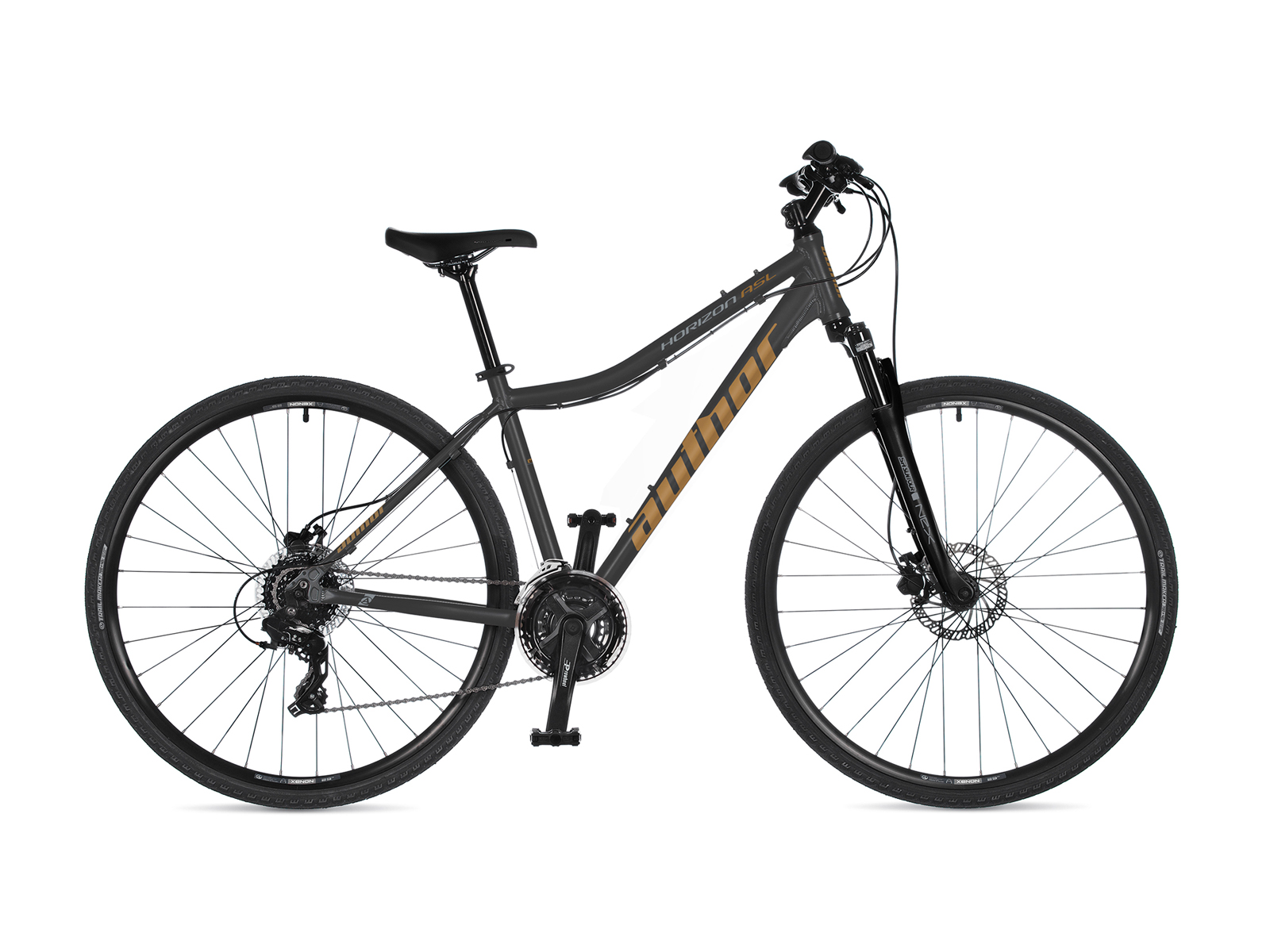 Bicykel Author Horizon ASL matný šedý 2026