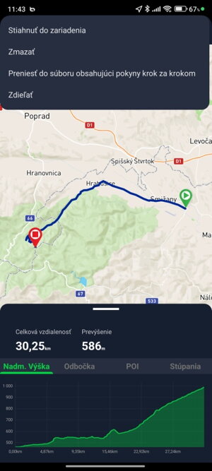 Plánovanie trasy cez mapy.com