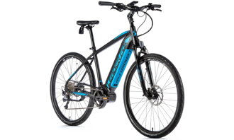 Elektro bicykel Leader Fox Bend čierny modrý 2020