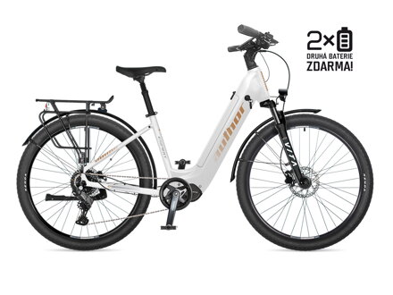 Elektro bicykel Author Espirit biely-čierny 2026 + 2.batéria zdarma!