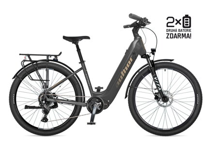 Elektro bicykel Author Espirit šedý-čierny 2026 + 2.batéria zdarma!