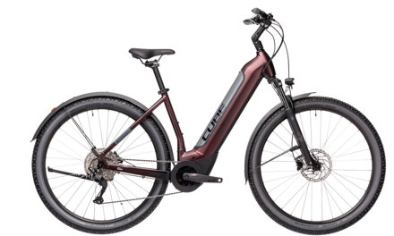 Elektro bicykel Cube Nuride Hybrid Pro 625 Allroad berry-grey 2021