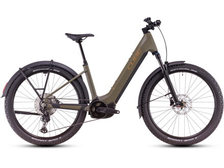 Elektro bicykel Cube Reaction Hybrid Pro Easy Allroad 600 dustyolive 2025