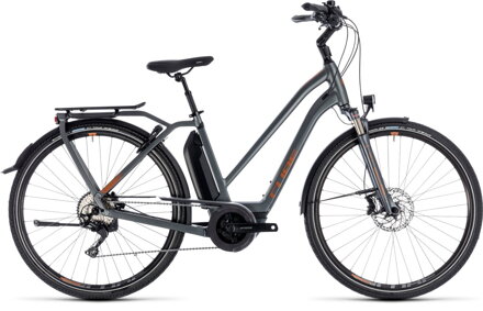 Elektro bicykel Cube Town Hybrid Sport 400 trapeze grey 2018