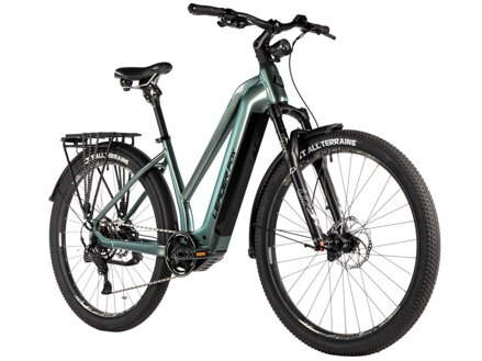 Elektro bicykel Leader Fox Bend Lady oceľovozelený 2024