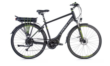 Elektro bicykel Leader Fox Hasuda čierny-zelený 2018