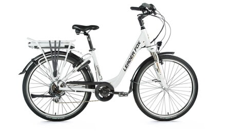 Elektro bicykel Leader Fox Latona biely 2019