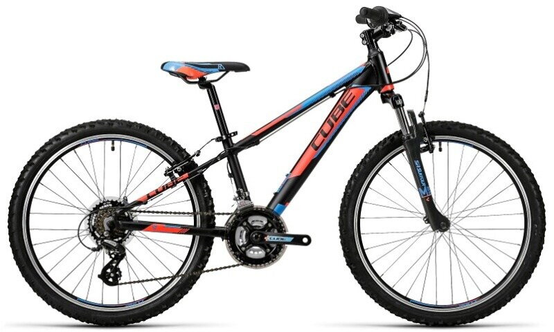 Bicykel Cube Kid 240 black flashred blue 2017