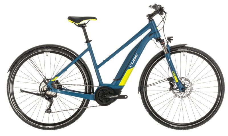 Elektro bicykel Cube Nature Hybrid EXC Allroad 500 trapeze blue 2020