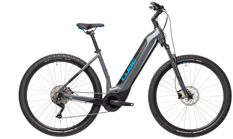 Elektro bicykel Cube Nuride Hybrid Pro 500 grey-blue 2021
