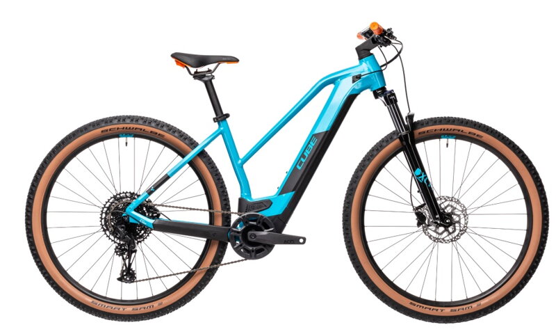 Elektro bicykel Cube Reaction Hybrid Pro 625 trapeze petrol-orange 2021