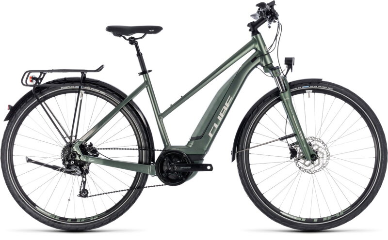 Elektro bicykel Cube Touring Hybrid One 400 trapeze frostgreen 2018