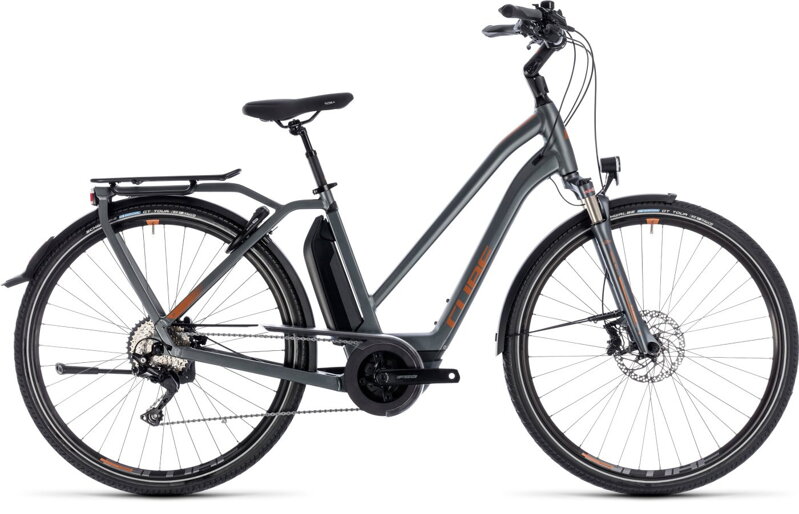 Elektro bicykel Cube Town Hybrid Sport 500 trapeze grey 2018