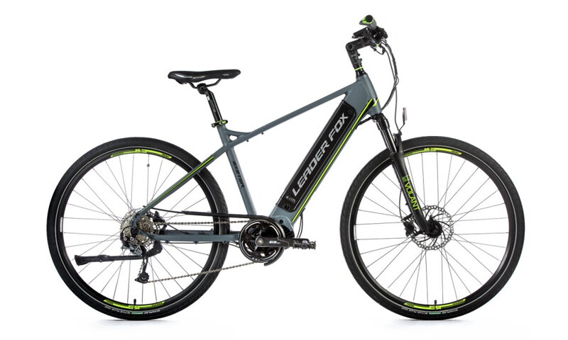 Elektro bicykel Leader Fox Exeter sivý 2019