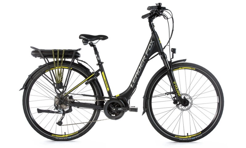 Elektro bicykel Leader Fox Saga čierny 2019
