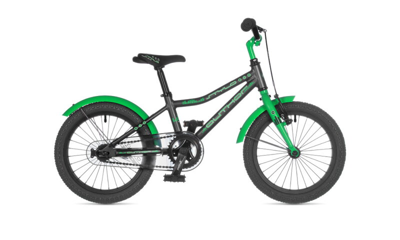 Bicykel Author Stylo 16 čierny-zelený 2023