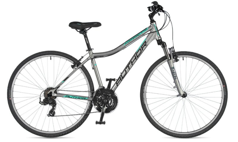 Bicykel Author Compact ASL strieborný-zelený 2023 Bicykel Author Compact ASL strieborný-zelený 2023