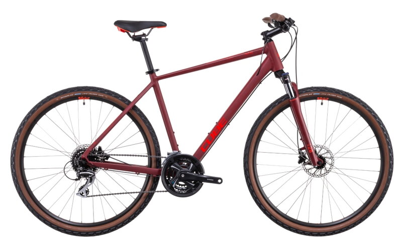 Bicykel Cube Nature darkred 2022