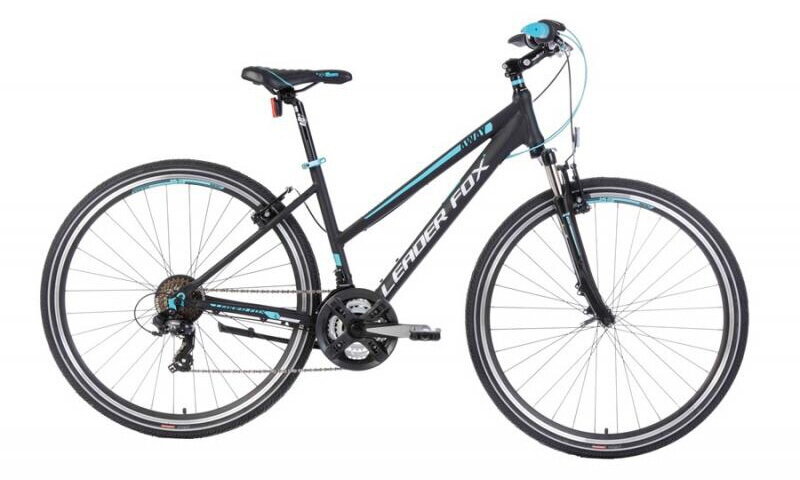 Bicykel Leader Fox Away Lady čierny-tyrkysový 2017 Bicykel Leader Fox Away Lady čierny-tyrkysový 2017