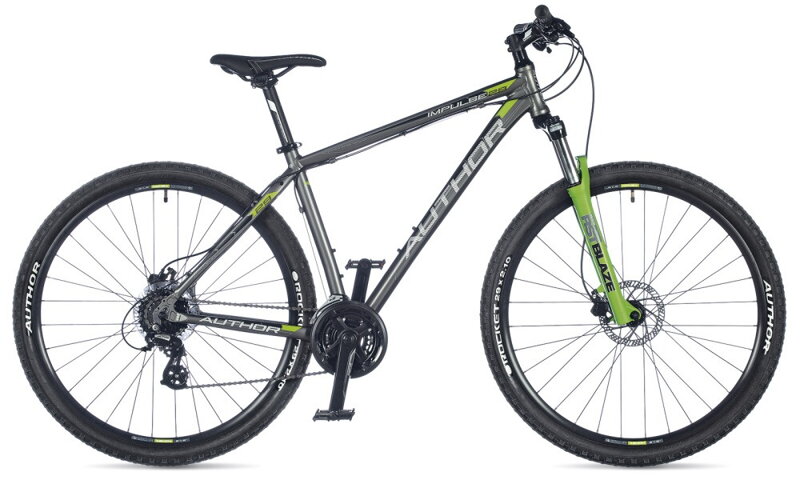 Bicykel Author Impulse 29 strieborný-zelený 2018 Bicykel Author Impulse 29 strieborný-zelený 2018